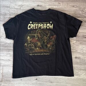 Graphic Tee - Black Horror Short Sleeve Shirt